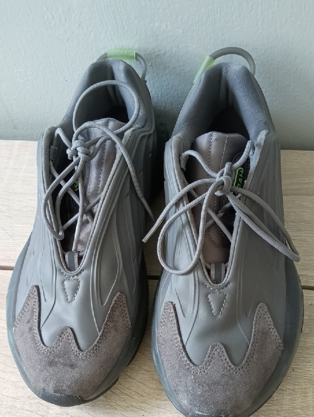 adidas Men's Grey Athletic Sneakers with Suede Accents